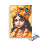 Golden Grace: Krishna in Radiance Paint by Numbers Kit