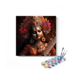 Divine Harmony: Goddess Saraswati Paint by Numbers Kit