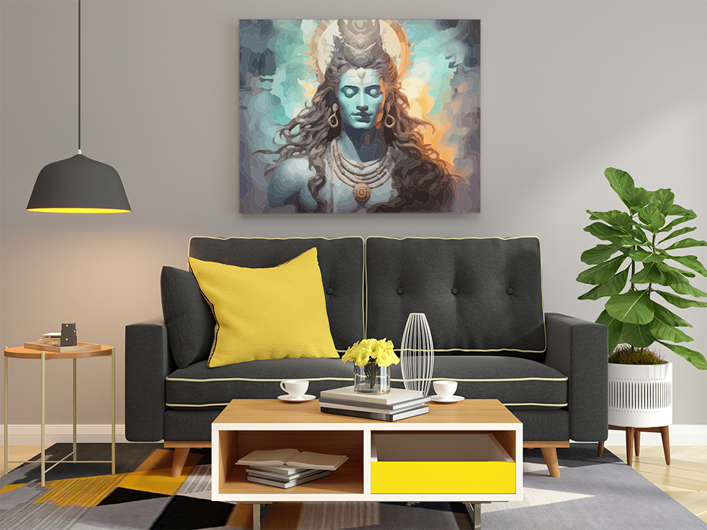 Divine Tranquility: Lord Shiva Paint by Numbers Kit - Image 2