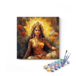 Radiant Divinity: Goddess Lakshmi Paint by Numbers Kit