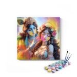 Krishna and Radha in a Colorful Celebration Paint by Numbers Kit