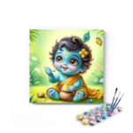 Little Krishna's Butter Delight: Adorable Paint by Numbers Kit