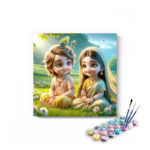 Divine Childhood: Krishna and Radha Paint by Numbers Kit