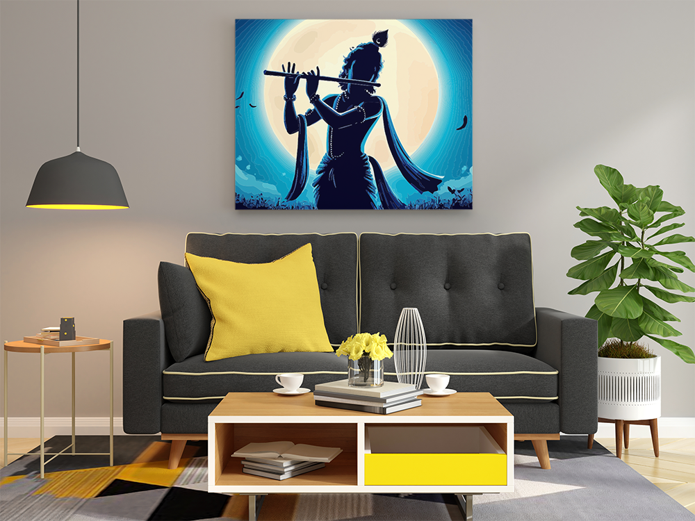 Krishna Under the Moonlight Paint by Numbers Kit - Image 2