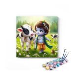 Bal Krishna with His Sacred Cow Paint by Numbers Kit