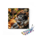 Divine Slumber: Sleeping Baby Krishna Paint by Numbers Kit