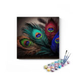 Elegant Peacock Feathers: Symbol of Grace Paint by Numbers Kit