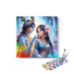 Eternal Bliss: Krishna and Radha Holi Paint by Numbers Kit
