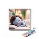 Serene Slumber: Baby Krishna Sleeping Paint by Numbers Kit