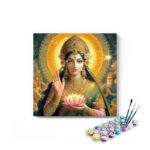 Divine Grace: Goddess Lakshmi in Radiant Splendor - Paint by Numbers Kit