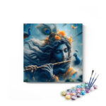 Divine Harmony: Krishna's Flute in the Mystical Breeze - Paint by Numbers Kit