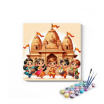 Ram Temple Celebrations: Joyous Devotion - Paint by Numbers Kit