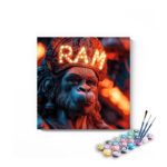 Eternal Devotion: Lord Hanuman with 'Ram' - Paint by Numbers Kit