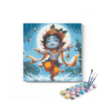 Joyful Krishna in the Rain - Paint by Numbers Kit