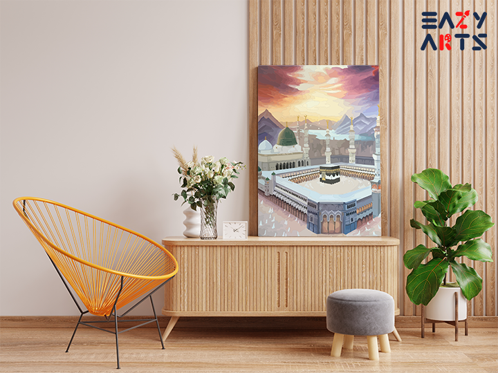 Sacred Journey: The Kaaba at Mecca - Paint by Numbers Kit - Image 2