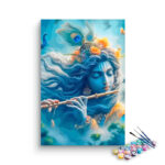 Divine Symphony: Krishna Playing the Flute - Paint by Numbers Kit