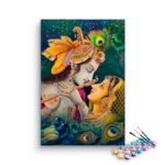 Divine Harmony: Krishna and Radha's Enchantment - Paint by Numbers Kit