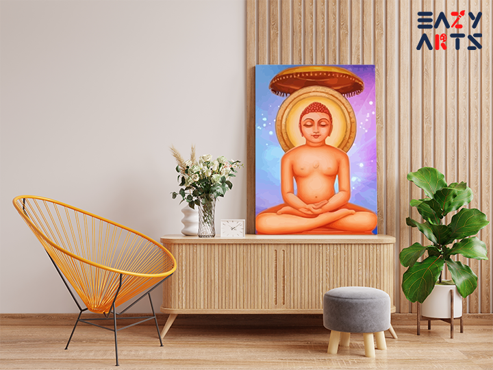 Enlightened Serenity: Jain Tirthankara in Meditation - Paint by Numbers Kit - Image 2