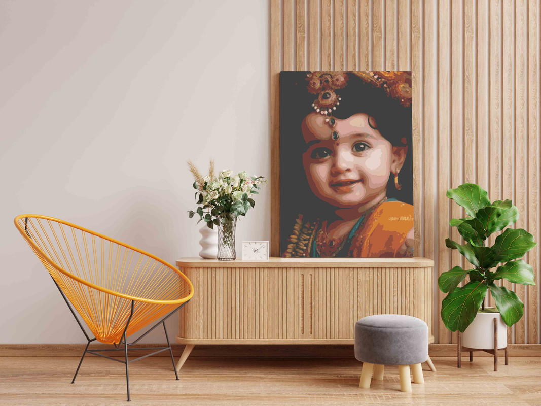 Little Krishna Charm Paint by Numbers Kit - Image 2