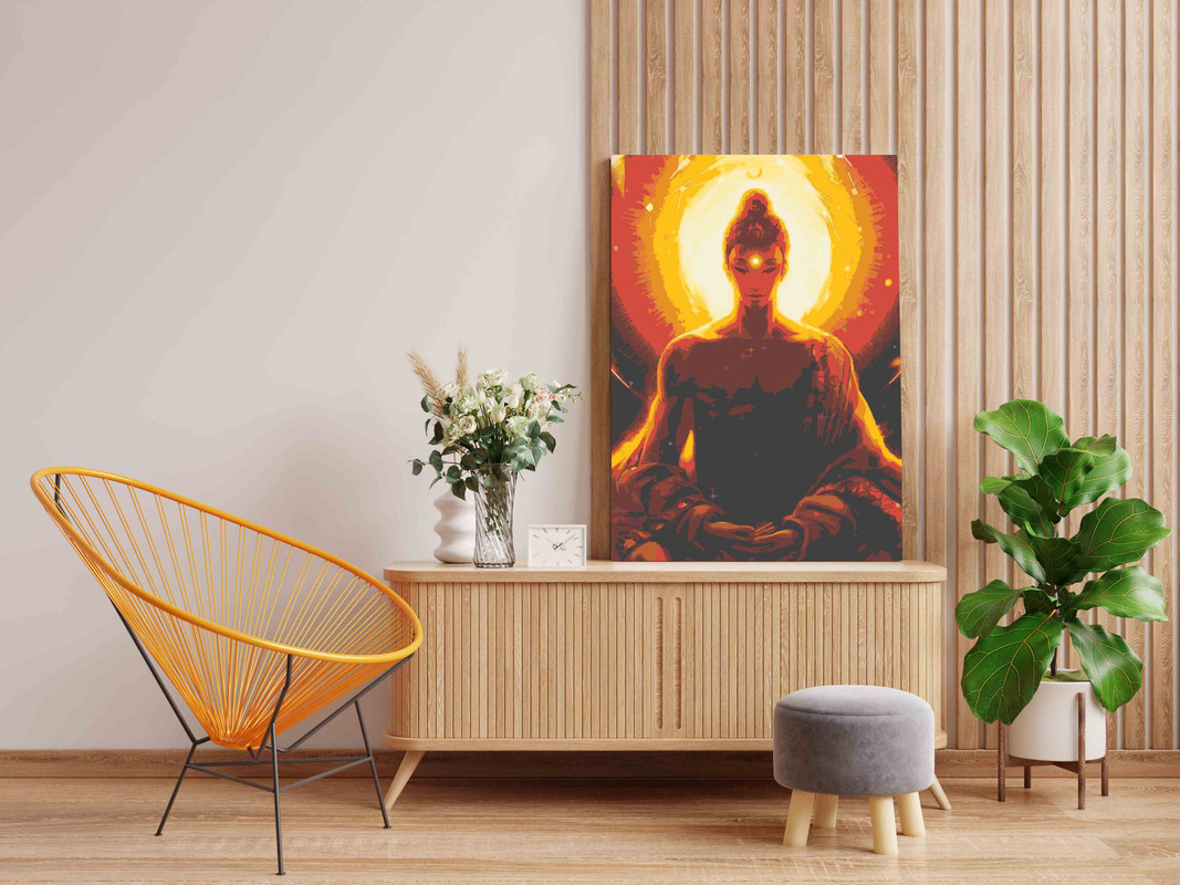 Radiant Enlightenment Buddha Paint by Numbers Kit - Image 2