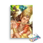 Golden Krishna with Flute Paint by Numbers Kit