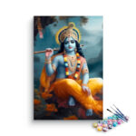 Sitting Krishna with Flute Paint by Numbers Kit