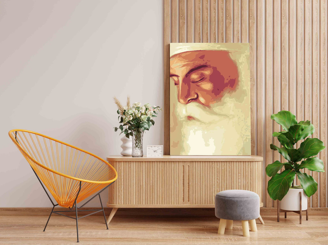 Graceful Guru Nanak Dev Ji Portrait Paint by Numbers Kit - Image 2