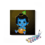 Cute Makhan Chor Baby Krishna Paint by Numbers Kit