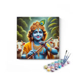 Flute Krishna with Cows Paint by Numbers Kit