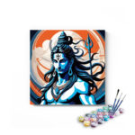 Lord Shiva with Trishul Abstract Paint by Numbers Kit