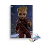 Baby Groot Walking Paint By Numbers kit