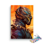 Black Panther in Golden Suit Paint By Numbers kit