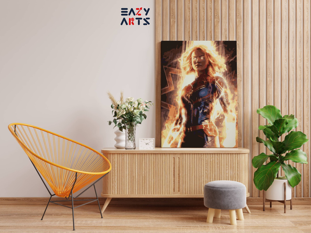 Captain Marvel Paint By Numbers kit - Image 2