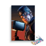 Captain America with Mjolnir Paint By Numbers kit