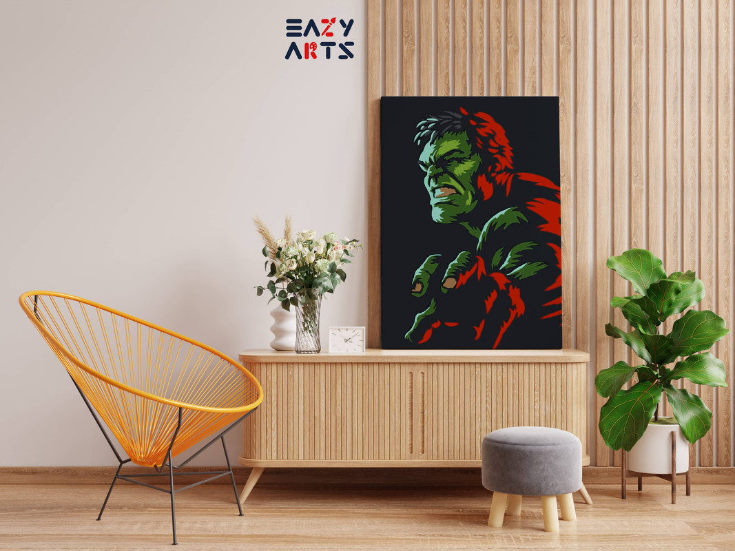 Hulk Abstract Paint By Numbers kit - Image 2