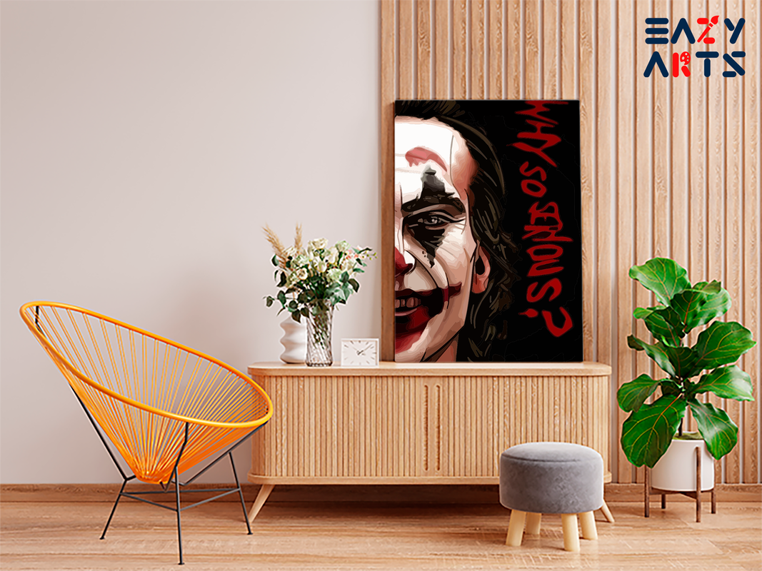 Why So Serious? Joker Villain Paint by Numbers Kit - Image 2