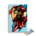 Iron Man Geometric Armor Paint by Numbers Kit