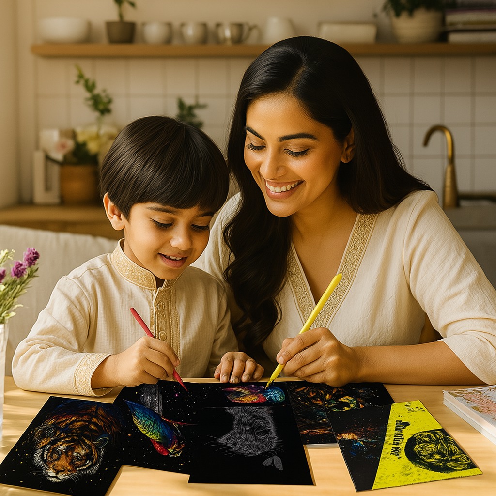 World Landmarks Scratch Painting Kit β Eiffel Tower, Pyramids, Mount Fuji & More - Image 5