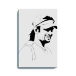 MS Dhoni Canvas DIY Painting – Glow in the Dark Kit for Cricket Fans | Eazy Arts DIY Art Set with Brushes, Glow Paint & Black Paint (Blue/Cyan/Green Glow Options)