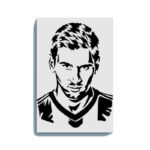 Lionel Messi Canvas DIY Painting – Glow in the Dark Kit for Football Fans | Eazy Arts DIY Art Set with Brushes, Glow Paint & Black Paint (Blue/Cyan/Green Glow Options)