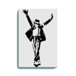 Michael Jackson Dancing Canvas DIY Painting – Glow in the Dark Kit for Music Fans | Eazy Arts DIY Art Set with Brushes, Glow Paint & Black Paint (Blue/Cyan/Green Glow Options)