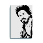 Bearded Shah Rukh Khan Canvas DIY Painting – Glow in the Dark Kit for Bollywood Fans | Eazy Arts DIY Art Set with Brushes, Glow Paint & Black Paint (Blue/Cyan/Green Glow Options)
