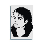 Michael Jackson Portrait Canvas DIY Painting – Glow in the Dark Kit for MJ Fans | Eazy Arts DIY Art Set with Brushes, Glow Paint & Black Paint (Blue/Cyan/Green Glow Options)