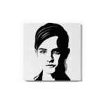 Emma Watson Portrait Canvas DIY Painting – Glow in the Dark Art Kit for Fans | Eazy Arts Paint Set with Glow Colors, Brushes & Instructions
