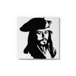 Jack Sparrow Pirate Portrait Canvas DIY Painting – Glow in the Dark Art Kit for Johnny Depp Fans | Eazy Arts Paint Set with Glow Colors & Brushes