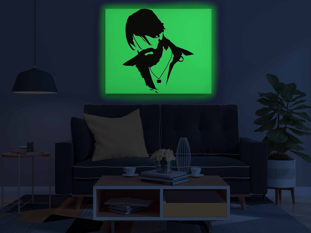 KGF Yash Glow in the Dark Painting Kit β DIY Canvas Art for Rocky Bhai Fans | Eazy Arts Paint Set with Brushes & Glow Colors - Image 3