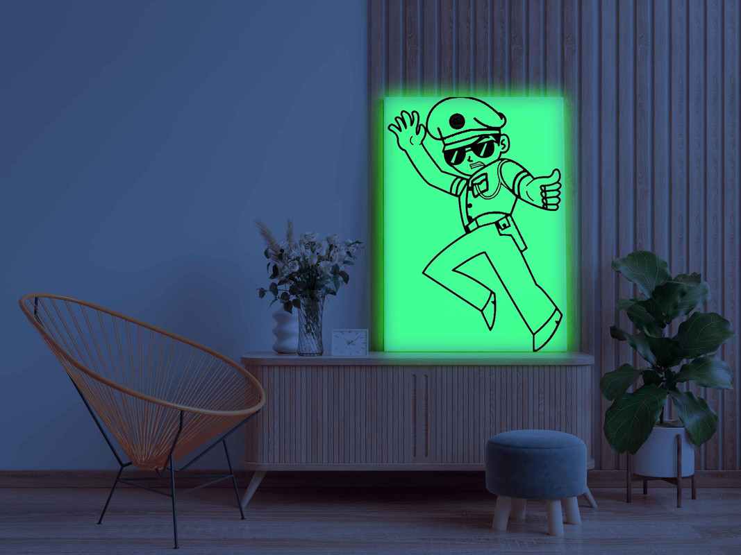 Angry Little Singham Glow in the Dark Painting Kit β DIY Super Cop Cartoon Art for Kids | Eazy Arts - Image 3