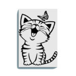 Cute Kitten with Butterfly Glow in the Dark Painting Kit – DIY Animal Art for Kids | Eazy Arts