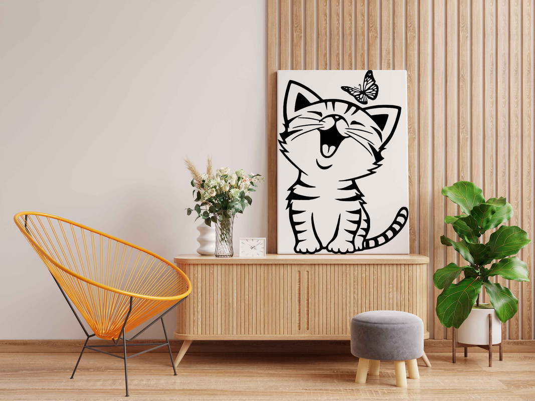 Cute Kitten with Butterfly Glow in the Dark Painting Kit β DIY Animal Art for Kids | Eazy Arts - Image 2