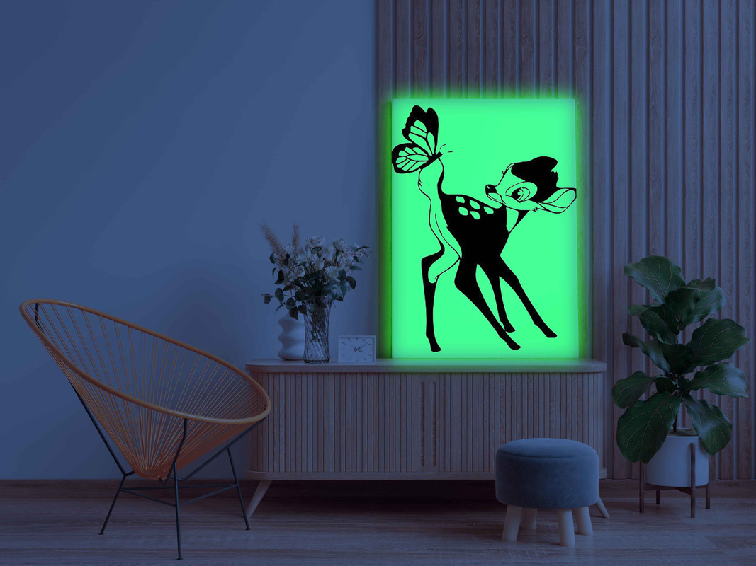 Cute Deer with Butterfly Glow in the Dark Painting Kit β DIY Animal Wall Art for Kids | Eazy Arts - Image 3